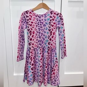 COPY - Pixie Lane long-sleeve dress in lavender with pink, teal, & purple cheet…